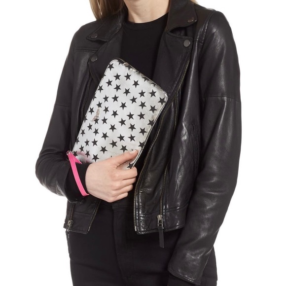 Zadig & Voltaire Uma Stars Circus Wristlet Silver - Picture 7 of 11